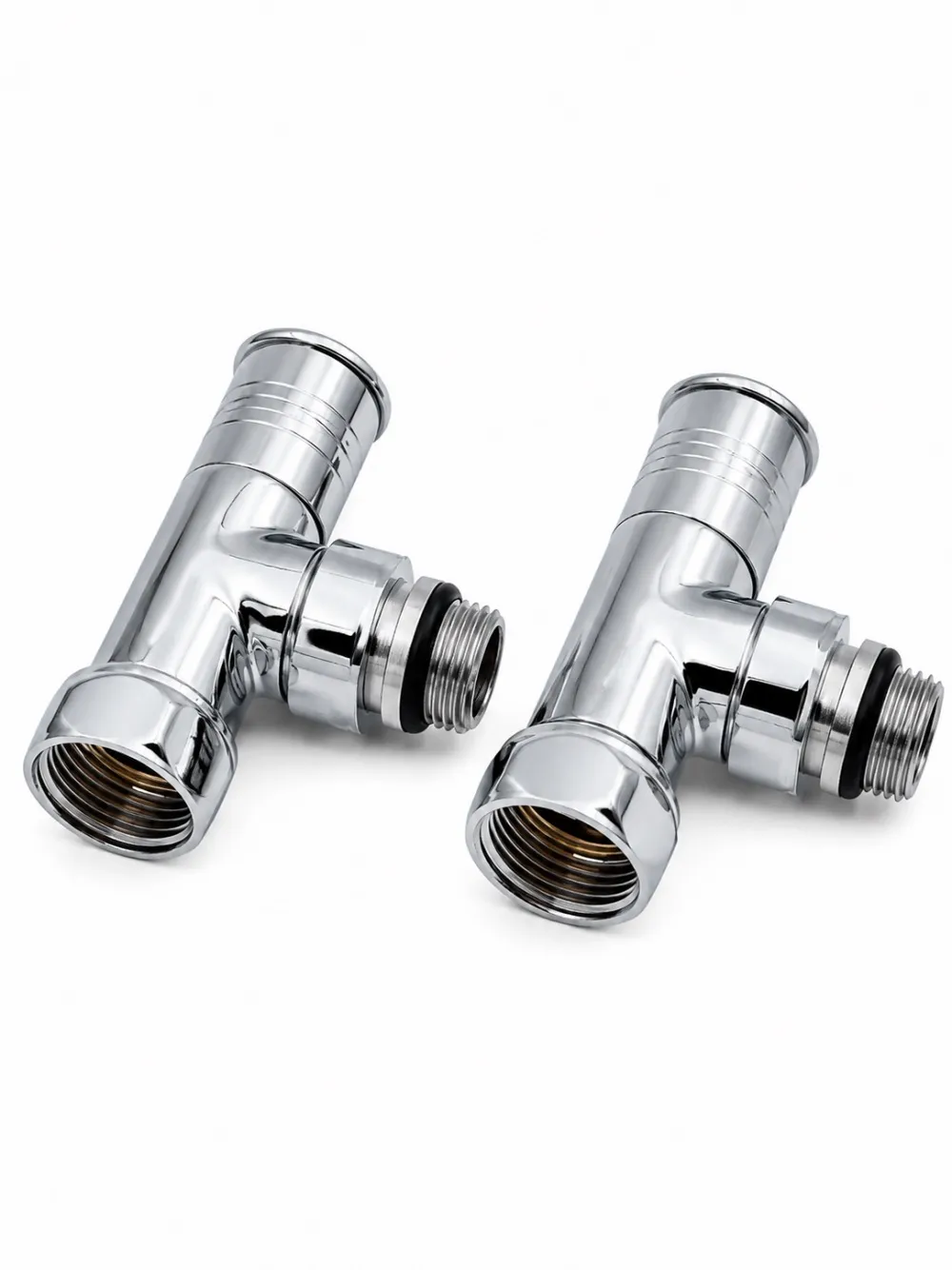 Вентиль для полотенцесушителя Tim KV01-LFM032 ВН 3/4" x 1/2" угловой (2 шт) — фото 4