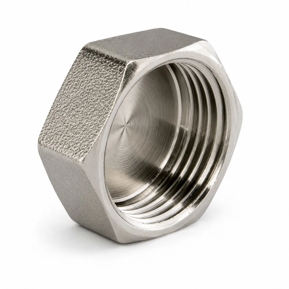 Заглушка никелированная Zeissler ВР 1.1/2" — фото 1