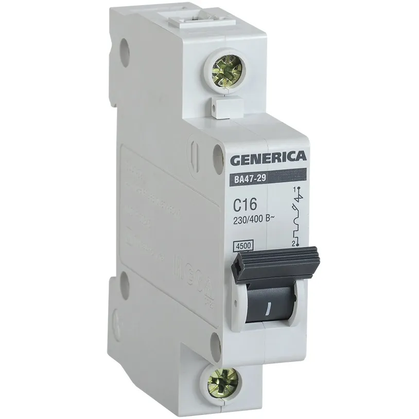 Выключатель автоматический Generica BA47-29 1п 16А 4,5кА С