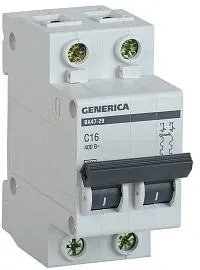 Выключатель автоматический Generica BA47-29 2п 20А 4,5кА C