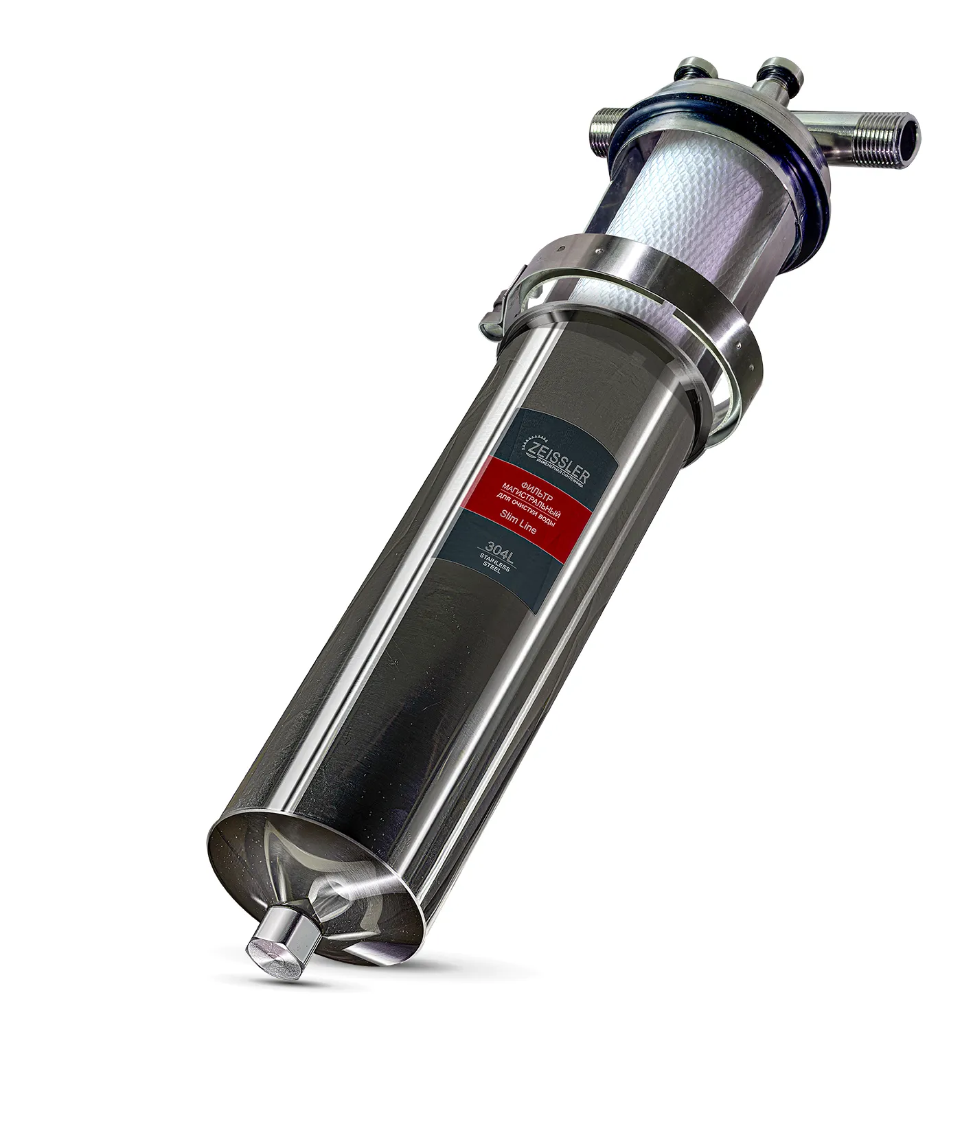 Фильтр магистральный Zeissler ZSm.2202.S.1034 с полипропиленовым картриджем 1/2" — фото 3