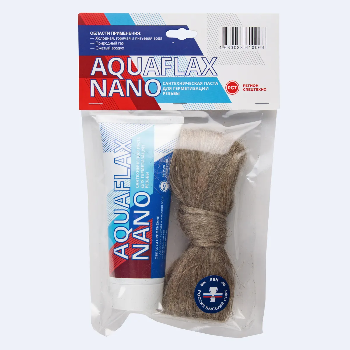 Комплект монтажный Aquaflax Nano паста 270гр + лён евро 40гр
