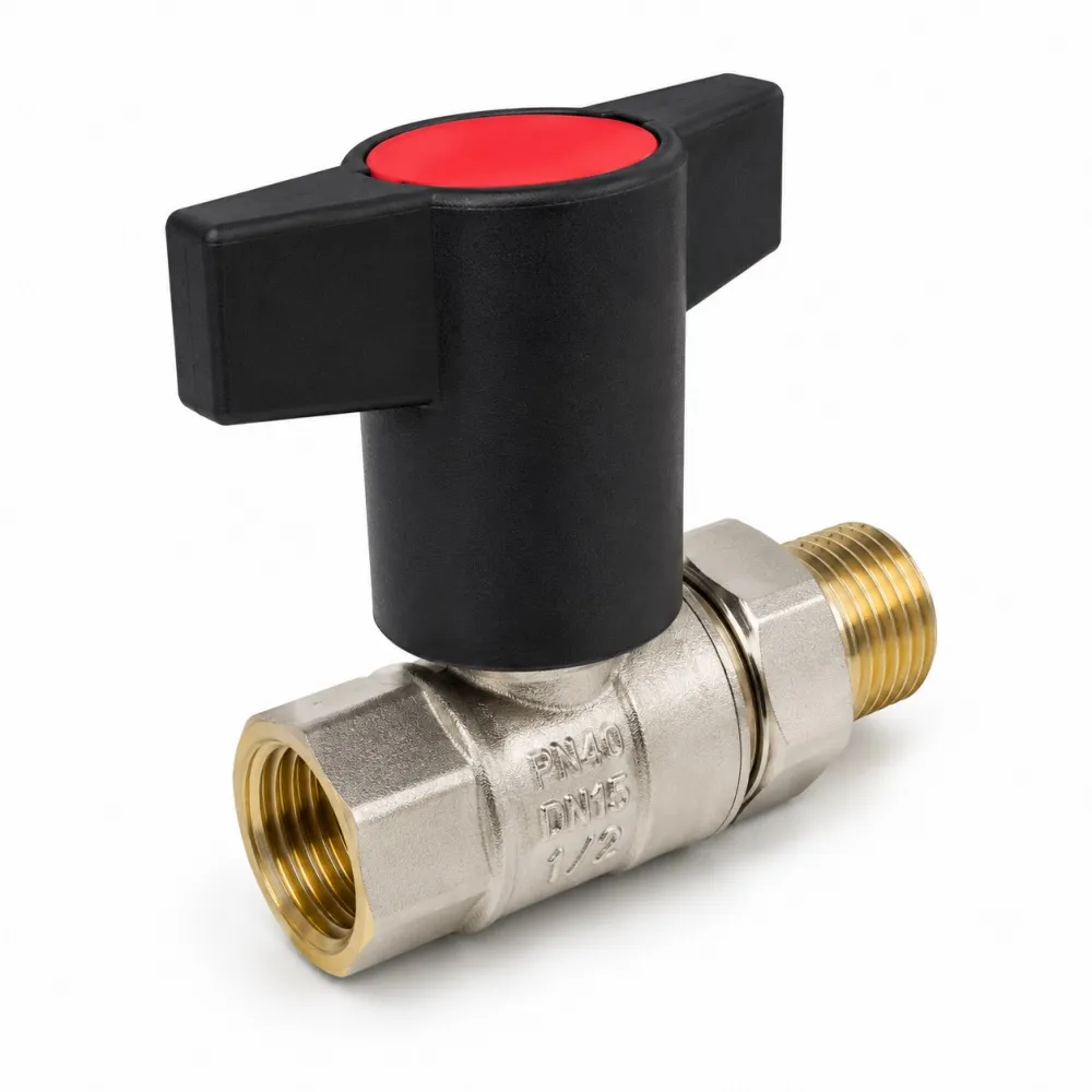 Кран шаровой с американкой Zeissler ВН 3/4" ручка пластиковая удлиненная, арт. ZSv.201.0305N — фото 2