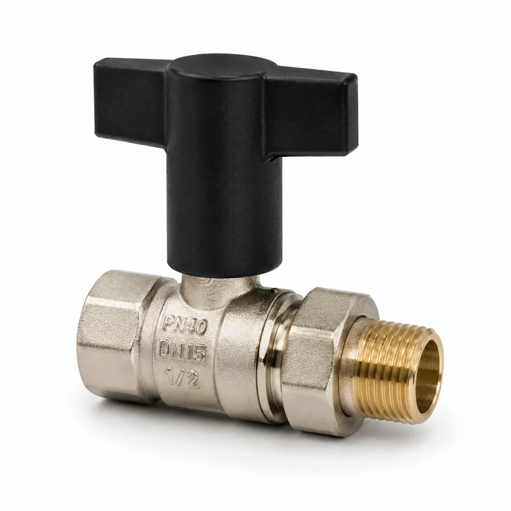 Кран шаровой с американкой Zeissler ВН 3/4" ручка пластиковая удлиненная, арт. ZSv.201.0305N