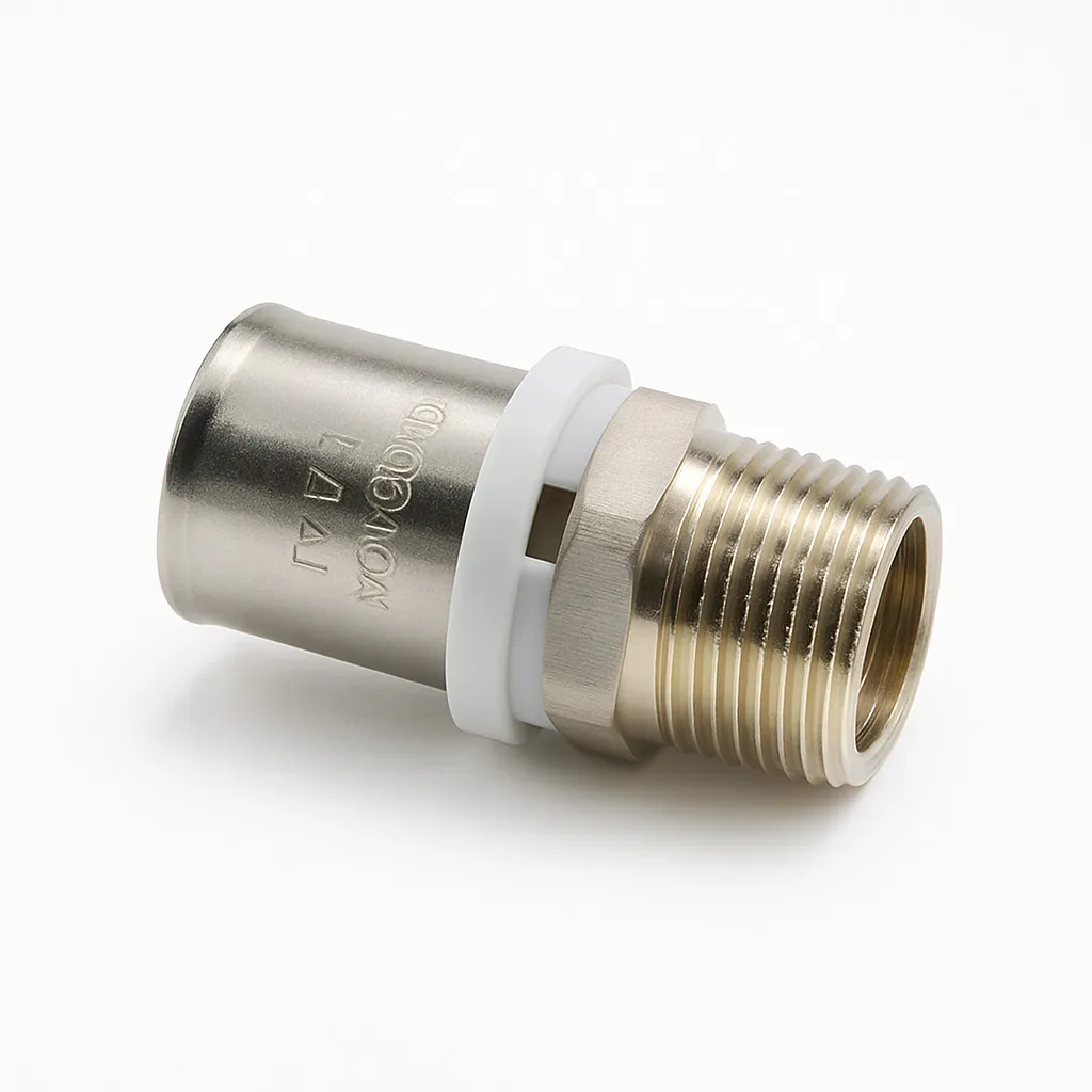 Пресс-фитинг соединение Tim НР 26мм x 3/4" латунь, F-S2603MN — фото 2