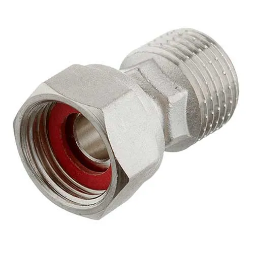 Полусгон никелированный с накидной гайкой Zeissler 3/4" х 3/4" наружная резьба