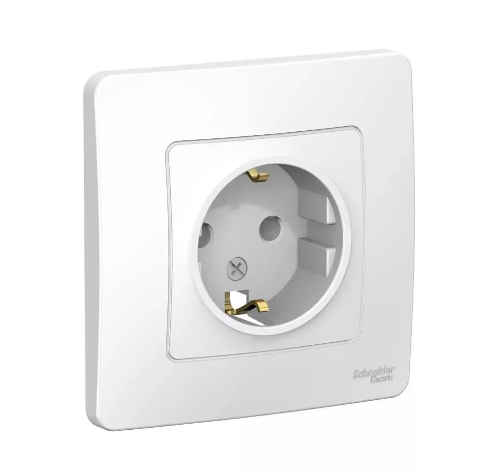 Розетка Schneider Electric Blanca 1-м с заземлением СП 16А белая