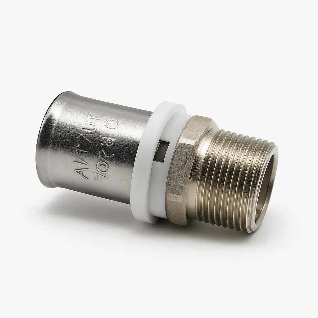 Пресс-фитинг соединение Tim НР 20мм x 1/2" латунь арт. F-S2002MN