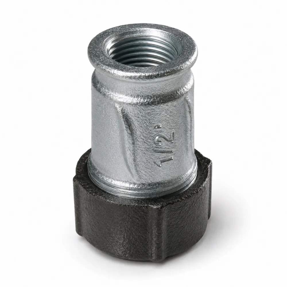 Соединитель обжимной из ковкого чугуна Zeissler 1.1/4" (40.0-42.9), внутренняя резьба — фото 2
