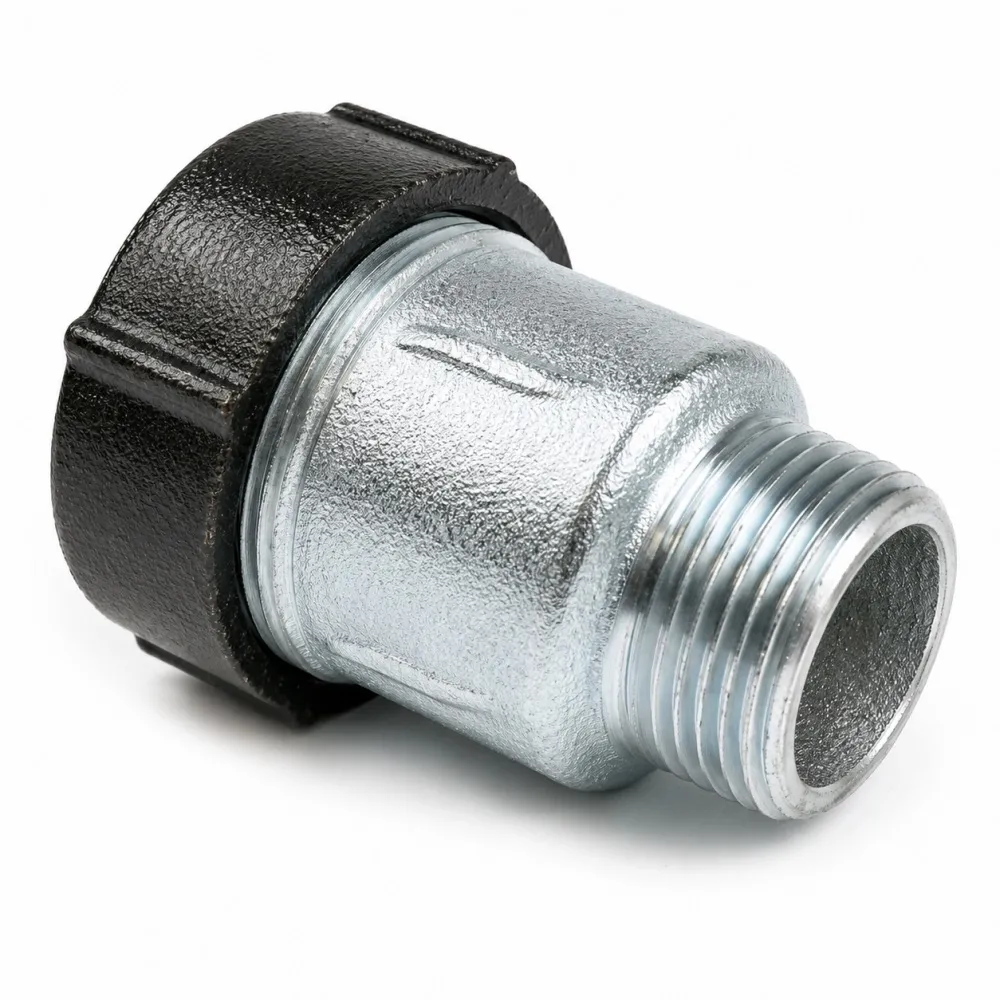 Соединитель обжимной из ковкого чугуна Zeissler 3/4" (24.6-27.3), наружная резьба