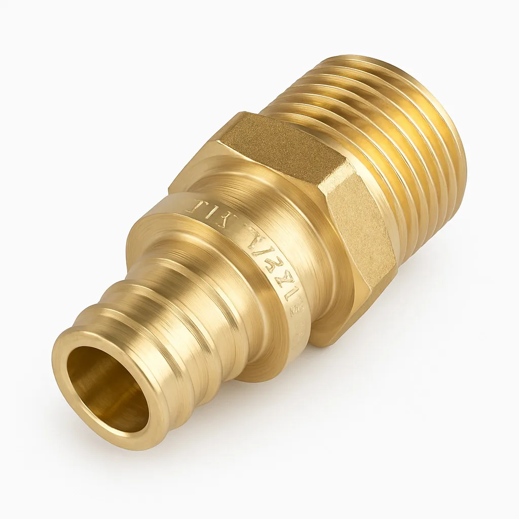Муфта для аксиальной опрессовки Tim c НР 20 (2.8) мм х 1/2" латунь