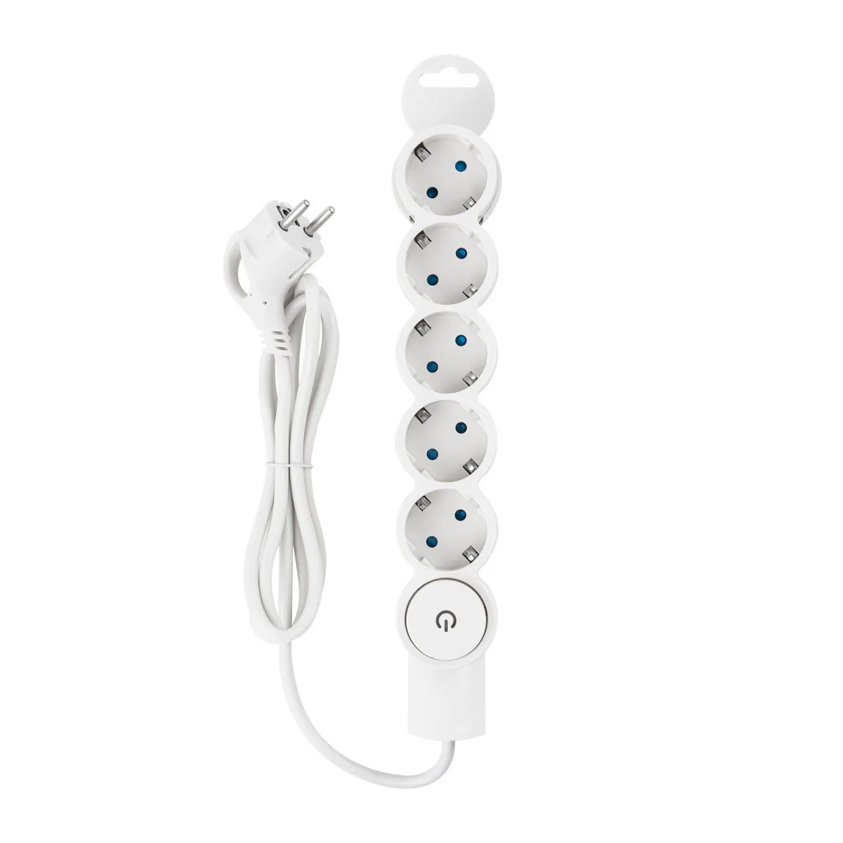 Фильтр сетевой Duwi Quick Fix 5гн*3м шторки с заземлением 10А 2200 Вт с выключателем