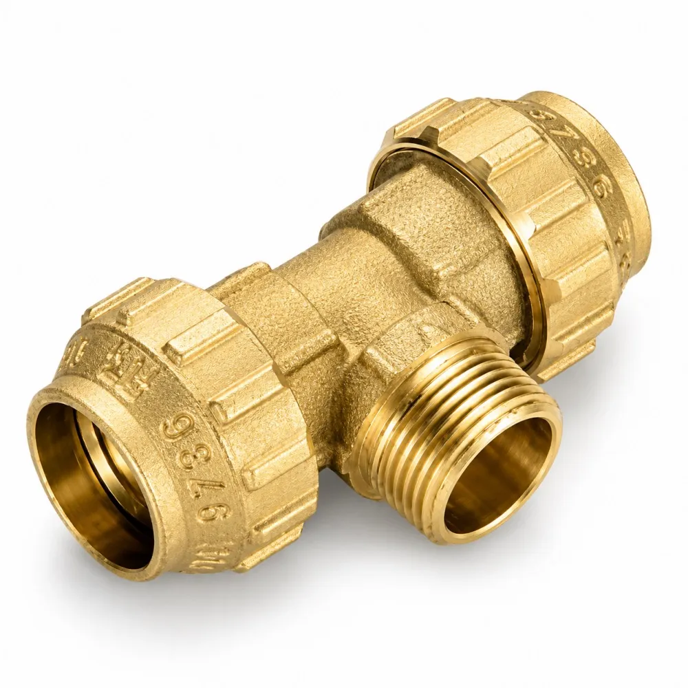 Тройник для труб ПНД Tiemme НР 20 x 1/2" латунь