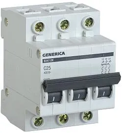 Выключатель автоматический Generica BA47-29 3п 63А 4,5кА