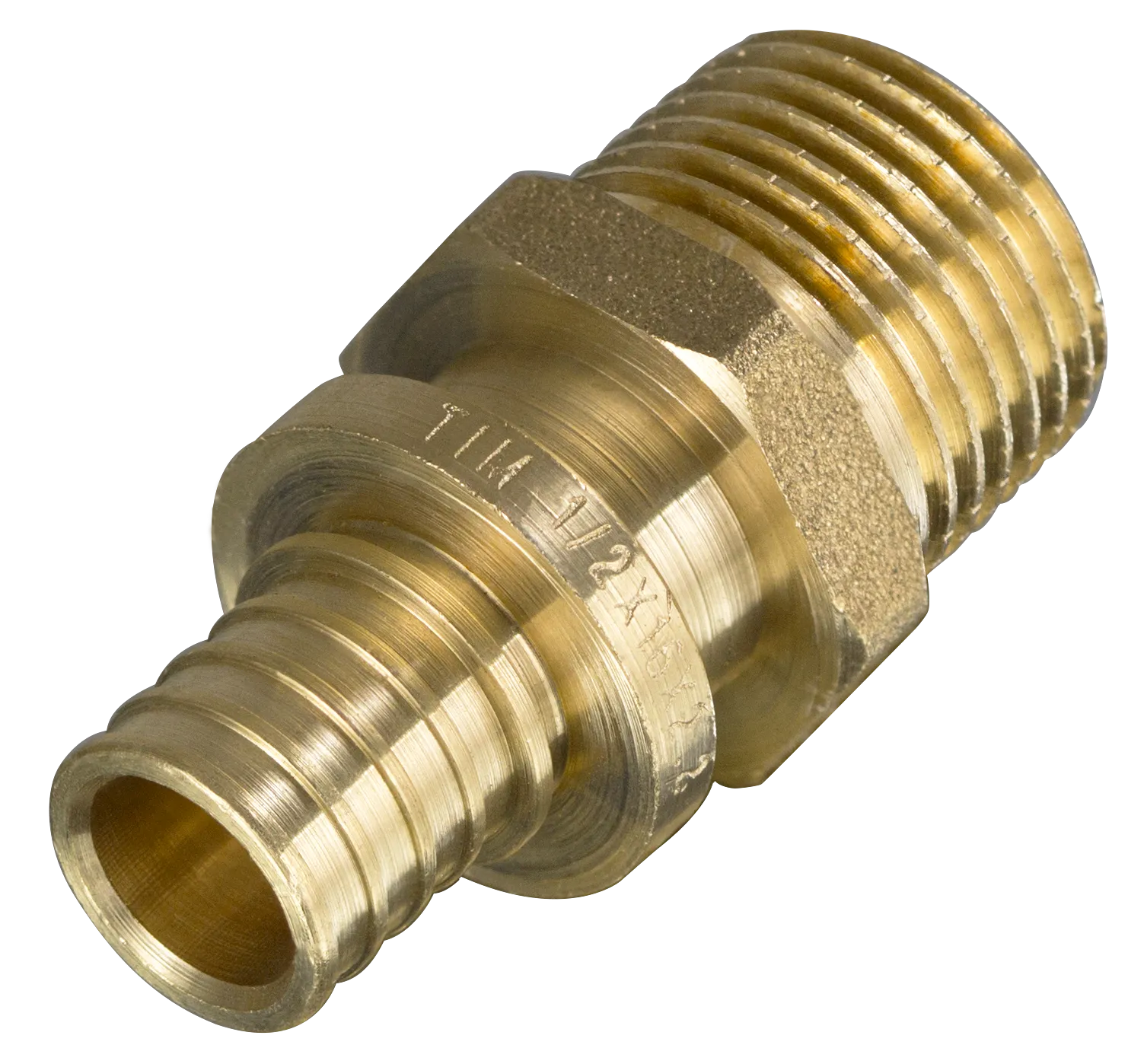Муфта для аксиальной опрессовки Stout с НР 20 (2.8) мм х 3/4" латунь