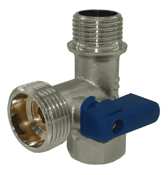 Кран шаровой трехпроходной Tim 1/2" х 3/4" х 1/2" никелированный